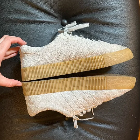 adidas Light Gray Sambas Sneakers Size 10 - Picture 6 of 11